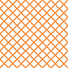 Illustrated fabric fur on lattice shape on bright orange seamless pattern  background. Ideal for wallpaper, template, stencil etc., 