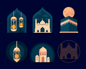 six ramadam celebration icons