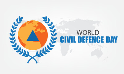 Vector Illustration World Civil Defence Day. Simple and Elegant Design