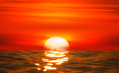 Fototapeta premium tropical sea at sunset