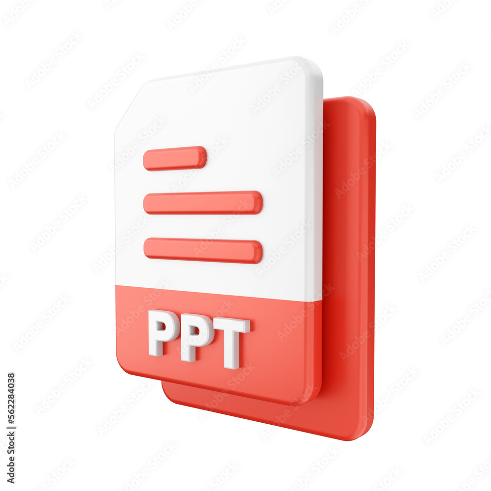 Poster 3d file ppt format icon illustration render