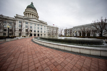 Utah State Capitol Building in winter