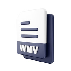 3d file WMV format icon illustration render