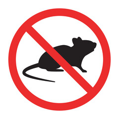 No Rats Sign Vector Illustration