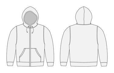 Template illustration of hoodie (hooded sweatshirt) /png, no background © barks