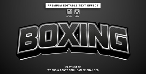 editable text effect boxing