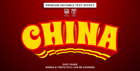 editable text effect china