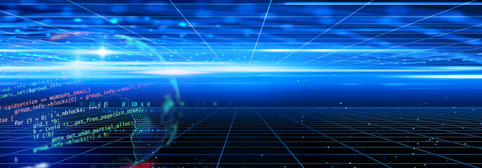 banner of stock market investment graph with indicator and volume data.3d illustration