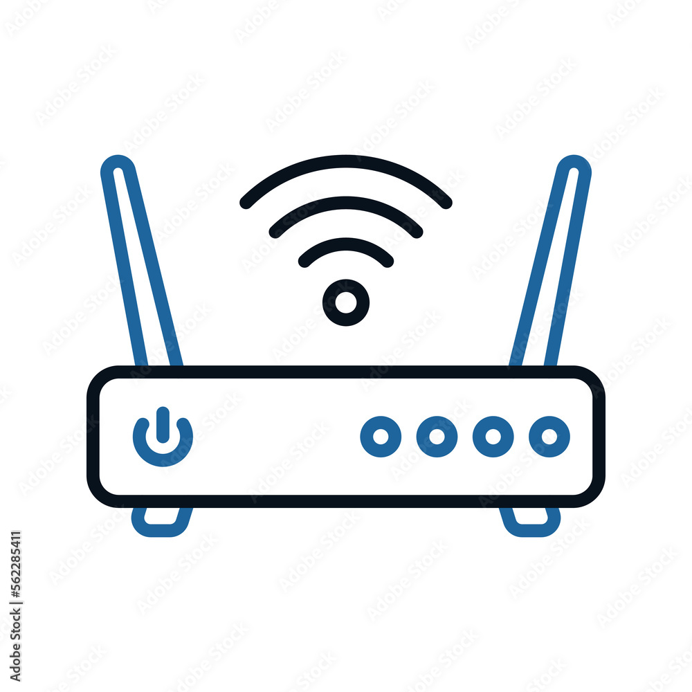 Poster wifi icon. router sign for mobile concept and web design. vector illustration