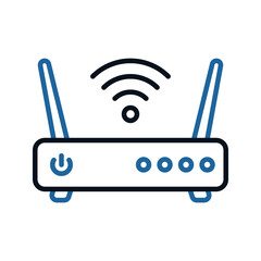 Wifi icon. router sign for mobile concept and web design. vector illustration
