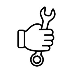 Obraz premium Mechanic Icon Logo Design Vector Template Illustration Sign And Symbol Pixels Perfect