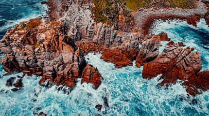 Aerial Drone Wide View of Pinnacles Lookout, in Australia