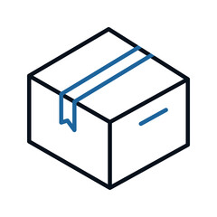 Package icon. box sign for mobile concept and web design. vector illustration