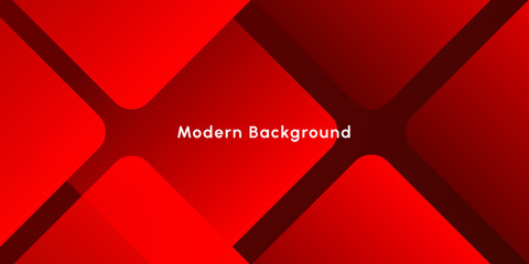 Modern abstract red rectangle shape with gradient colorful background