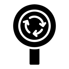 roundabout glyph icon
