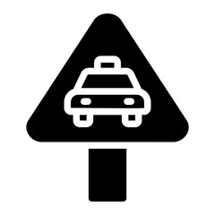 taxi glyph icon