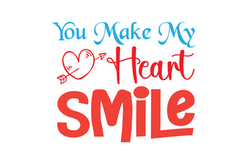 Happy valentines day lettering