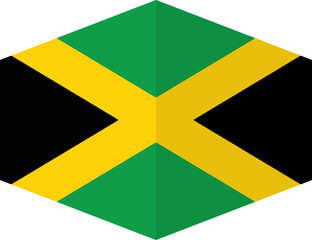 Jamaica flag background with cloth texture.Jamaica Flag vector illustration eps10.