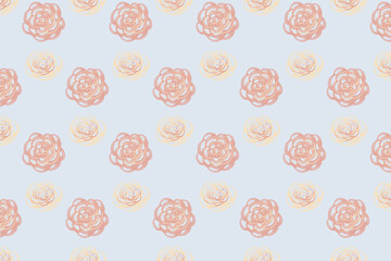 Watercolor Roses Seamless Patterns Background