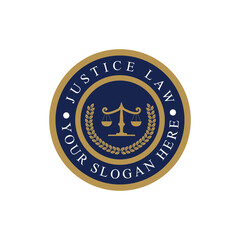 Law Firm Logo Template, attorney, lawyer service vector Illustration