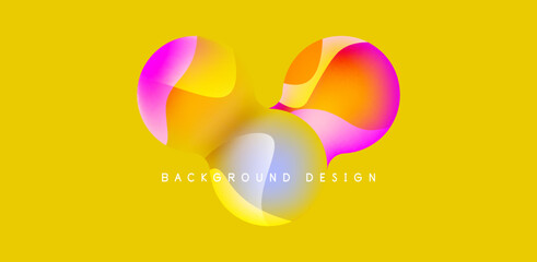 Spheres and circles abstract background, trendy colorful design. Vector Illustration For Wallpaper, Banner, Background, Card, Book Illustration, landing page