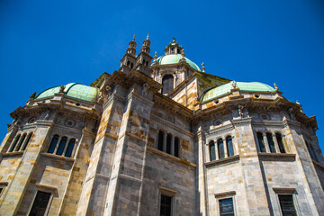 Duomo di Como Cathedral or Cattedrale di Santa Maria Assunta in Como lake, Italy
