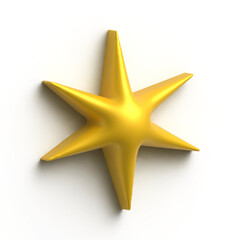 Obraz premium golden star on white background