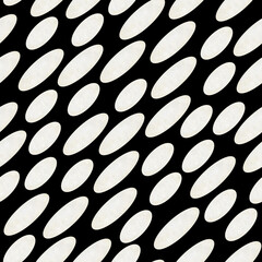 Abstract seamless pattern with ovals or pebbles on black background. Raster design for textile, backgrounds, clothes, wrapping paper, web sites and wallpaper. Polka dot fashion illustration 