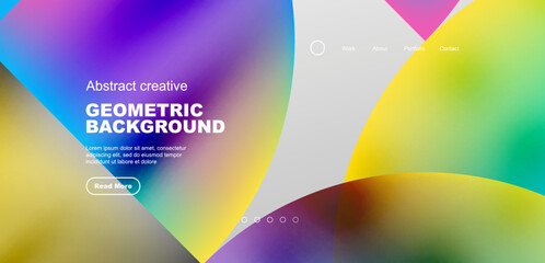 Abstract circles and lines geometric minimal trendy background. Business or technology design for wallpaper, banner, background, landing page, wall art, invitation, prints