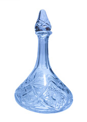 Unfilled crystal wine decanter.