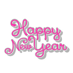 Pink Flat New Years Lettering