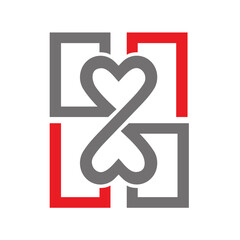 Love or Heart with letter H