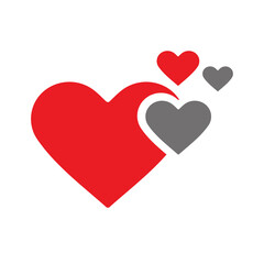 love or heart simple flat design.