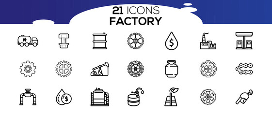 FACTORY ICON SET DESIGN