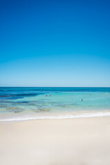 Turquoise water and white sand of Cottesloe Beach in Perth Western Australia