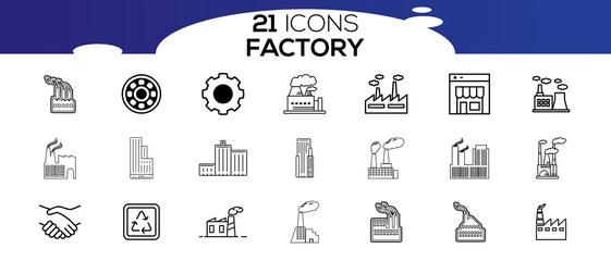 FACTORY ICON SET DESIGN