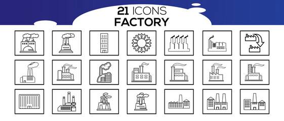 FACTORY ICON SET DESIGN