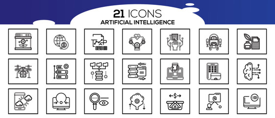 artificial intelligence  ICON SET DESIGN
