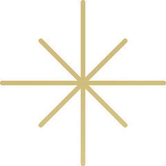 Gold sparkle element line art