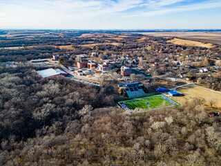 Aerial Photo of Peru State College in rural Nebraska