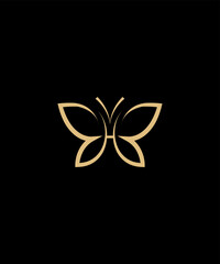 Butterfly with H letter logo design illustration