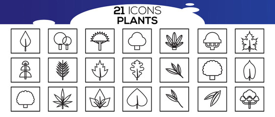 PLANTS ICON SET DESIGN