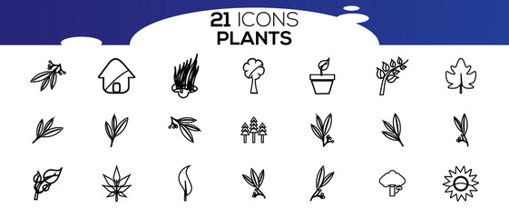 PLANTS ICON SET DESIGN