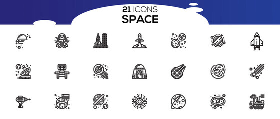 SPACE ICON SET DESIGN