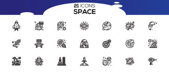 SPACE ICON SET DESIGN