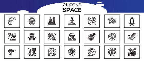 SPACE ICON SET DESIGN