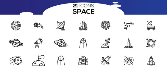 SPACE ICON SET DESIGN