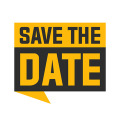 save the date banner vector illustration Flat design style Clipart