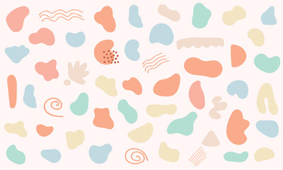 boho shapes seamless background