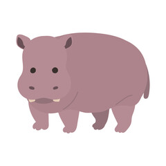 四足歩行のカバ